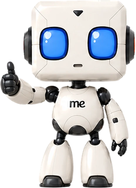 Me, o mascote da Zellme, fazendo sinal de positivo
